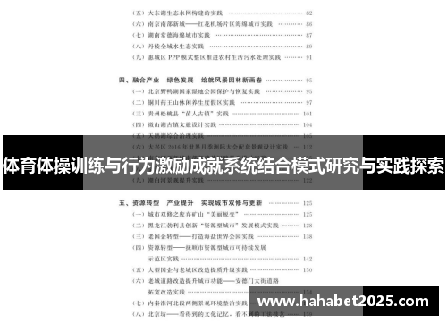 体育体操训练与行为激励成就系统结合模式研究与实践探索